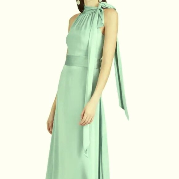 Sachin & Babi Jade Green Kayla Halter Gown - Picture 1 of 6